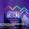 Светильник настенный модульный (8 прямых модулей + 4 угловых), умная RGB панель, неоновые лампы со светомузыкой