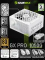 Блок питания для ПК 1050W 80+ Gold ATX GAMEMAX GX-1050G PRO ATX3.1 PCIe5.1 Белый 135мм 20+4pin 2*4+4pin(CPU) 4*6+2pin(PCI-E) 1*12V-2х6(PCI-E) 10*SATA 3*MOLEX 1*FDD