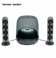 Настольная акустическая система Harman/Kardon SoundSticks 4 поддерживает Bluetooth, 2.1 канала, сильные басы, высокая мощность 140 Вт, черный