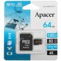 Карта памяти Apacer microSDXC 64 ГБ [AP64GMCSX10U8-R]