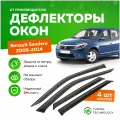 Дефлекторы боковых окон Renault Sandero 1, Stepway (Рено Сандеро, Степвей) 2009-2014, ветровики на двери автомобиля, ТТ