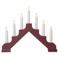 Светильник-горка рождественская ADA (бордовый) на 7 свечей, 37х30 см, STAR trading