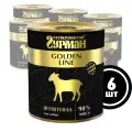 Корм консервированный для собак Четвероногий Гурман Golden line Ягнятина, 340 г х 6 шт.