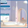 Электрическая зубная щетка Philips HX2432, детская, розовая, мягкая щетина