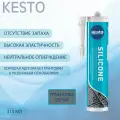 Герметик силиконовый санитарный нейтральный Kesto Silicone 48 графитово-серый 310 мл