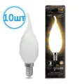 Лампочка светодиодная Gauss LED Black Filament Milky свеча на ветру 5В E14 2700К 104201105 (комплект из 10 шт.)