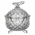 Конфетница с крышкой на 3-х ножках хрустальная 20 см. 2 пр. (конфетница + крышка) Бабочка Даймонд Crystal Bohemia 65400