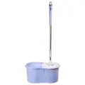 Набор для уборки полов Vetta/ ведро 9 л/ швабра с отжимом, принцип отжима Юла, дополнительная насадка/ цвет микс
