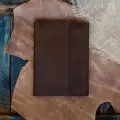 Большой кожаный блокнот А4 на кольцах нелинованный 120 страниц