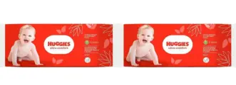 Huggies Влажные салфетки Ultra Comfort Нэчурал алоэ, 56шт/уп,2 уп