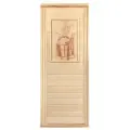 Дверь глухая Банные штучки С легким паром, липа, с петлями и ручками, 1.8x0.7 м