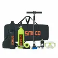 Портативное снаряжение для дайвинга SMACO, респиратор объемом 1 л, воздушный насос высокого давления, сумка на молнии, полный комплект