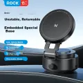ROCK Electric Suction Cup Magnetic Phone Holder Car Mount Dashboard Vacuum Suction Rotating Folding Telescopic Universal Multi-function Bedside Desktop Live Shooting Support Bracket Black