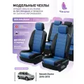 Чехлы для Renault Duster 2010-2015 Чехлы. ру Экокожа Черный Синий 2 строчки 5625AV133FT2