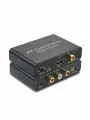 Аудио экстрактор HDMI ARC с DAC преобразователем GSMIN ЦАП конвертер звука с поддержкой оптики TOSLINK, Coaxial, SPDIF, RCA (Черный)