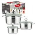 Набор кастрюль Чудесница с кухонным ковшом НП-3110, из нержавеющей стали из 6 предметов на подарок юбилей свадьбу новый год (OL)