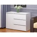 Комод МК Пирамида К-26, 3 ящика и 1 распашная дверца, цвет белый, универсальный (правый, левый), 70.5х100х42 см