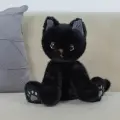 Мягкая игрушка Кот Сили для девочек и мальчиков / Плюшевая Кошка для детей KiDWoW черный 27см