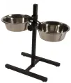 Стойка с мисками для собак DUVO+, 2х1.89л, D21см, высота стойки 52см (Бельгия)