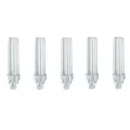 OSRAM DULUX D 18 W/840 G24d-2 лампа компактная люминесцентная 18W 1200Lm холодный белый (комплект из 5шт.)