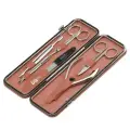 GD 2161TESM Маникюрный набор gd, 6 пр. футляр: искусственная кожа, цвет терракотовый