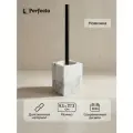 Ершик для унитаза напольный с подставкой PERFECTO LINEA Element Marble белый (35-618704)
