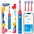 Электрическая зубная щетка BITVAE K7S, насадки для щётки: 4 шт, цвет: синий