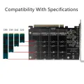 NVME M2 MKEY SSD Карта Расширения RAID-массива Материнская плата PCIE Разделенная карта