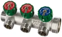 Регулирующий коллектор FAR MULTIFAR 1 (ВР-НР) на 3 отвода 3/4 НР ТР (Арт. FK 3822 134TP)