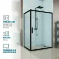Душевой уголок GWMPKB019R 75x180 см, цвет фурнитуры черный матовый, стекло бесцветное закаленное 6 мм