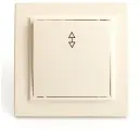 Выключатель (переключатель) электрический 1-клавишный, серия Эрна, PSW10-9005-02, слоновая кость 10шт