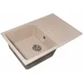 Мойка для кухни мраморная GranAlliance 730х480 песочная матовая без сифона