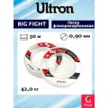 Леска флюорокарбоновая ULTRON Big Fight Fluorocarbon 0,90 мм, 42,0 кг, 30 м, прозрачная