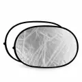 Светоотражатель 2в1 овальный серебро-белый 102х168 см Fotokvant R2-100170SW отражатель
