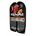 ALPHAPET SUPERPREMIUM 100 гр ламистер влажный корм для собак с чувствительным пищеварением телятина и тыква 45 шт