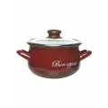 Кастрюля эмалированная 4л. Бордо