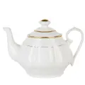 Чайник заварочный White chic, объем 1350 мл, 24,5х15,5х16,5 см, белый/золото, фарфор, золота 24 карата, Nouvelle
