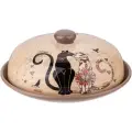 Блюдо для блинов Agness с крышкой парижские коты 23 см. 358-1728