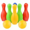 Боулинг Улыбка 6 кеглей 7,5х21 см, 2 мяча диаметром 7 см, полипропилен, в сетке (НИ-7006)