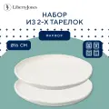 Десертная тарелка White Cliffs в наборе из 2 шт круглая столовая фарфоровая обеденная Ø16 см Liberty Jones LJ0000184