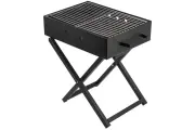 Мангал WMC TOOLS, складной, с решеткой, сталь, разборный, черный