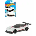 Машинка Hot Wheels Aston Martin Vulcan, белый цвет, коллекционная 1/64 длина 7 см