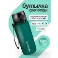 Бутылка для воды спортивная UZSPACE из Тритана, ярко-зеленая, 650 мл, с герметичной крышкой, BPA Free, для спорта и фитнеса, детская в школу