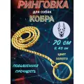 Ринговка для собак Суперпрочная 70х0,45см, цепочка-кобра, рывковый ошейник, золотистый