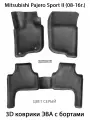 Автоковрики ЭВА с Бортами для Mitsubishi Pajero Sport II (08-16г.). ЕВА соты от SUPERVIP для Митсубиши Паджеро Спорт 2.