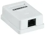 Розетка информационная RJ45 кат.5е UTP 1 порт настенная GENERICA ITK CS2-1C5EU-12-G (7шт. в упак.)