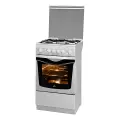 Плита газовая DeLuxe 5040.41г(кр)чр, белая, мощность 7,5кВт, духовка 42 л, газ-контроль, гриль, электроподжиг
