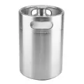 Mini Stainless Steel Beer Barrel with Spiral Cover Lid Practical Home Hotel Supplies(5L)