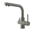 Смеситель для кухни Lemark COMFORT LM3061 с подключением к фильтру питьевой воды, цвет: серый шёлк