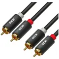 GCR Кабель 20.0m аудио 2 х RCA / 2 х RCA, GOLD, черный